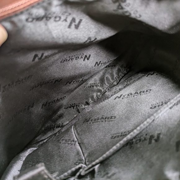 Nygard Handbag with fine woven raffia look and brown leather-look details - Picture 7 of 7